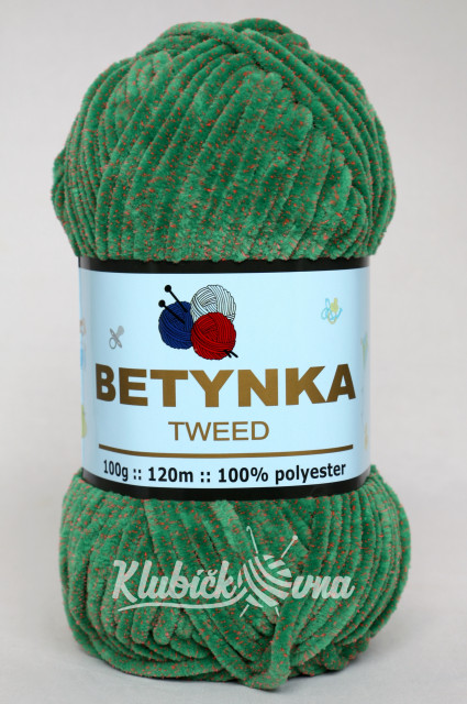 Příze Betynka Tweed 535 (zelená + růžová)