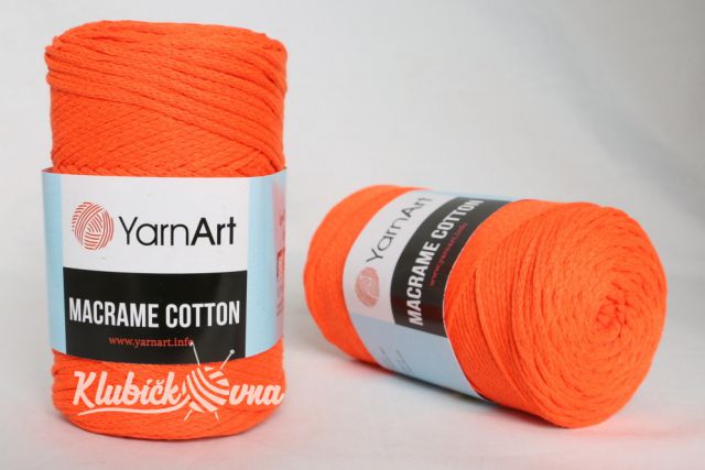 Příze Macrame Cotton 800 neonově oranžová